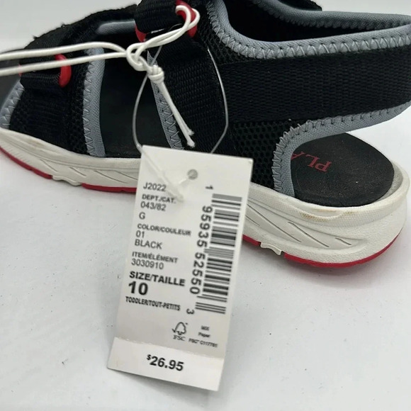 NWT kids black & red Children's Place sandals size 10 - Picture 5 of 5